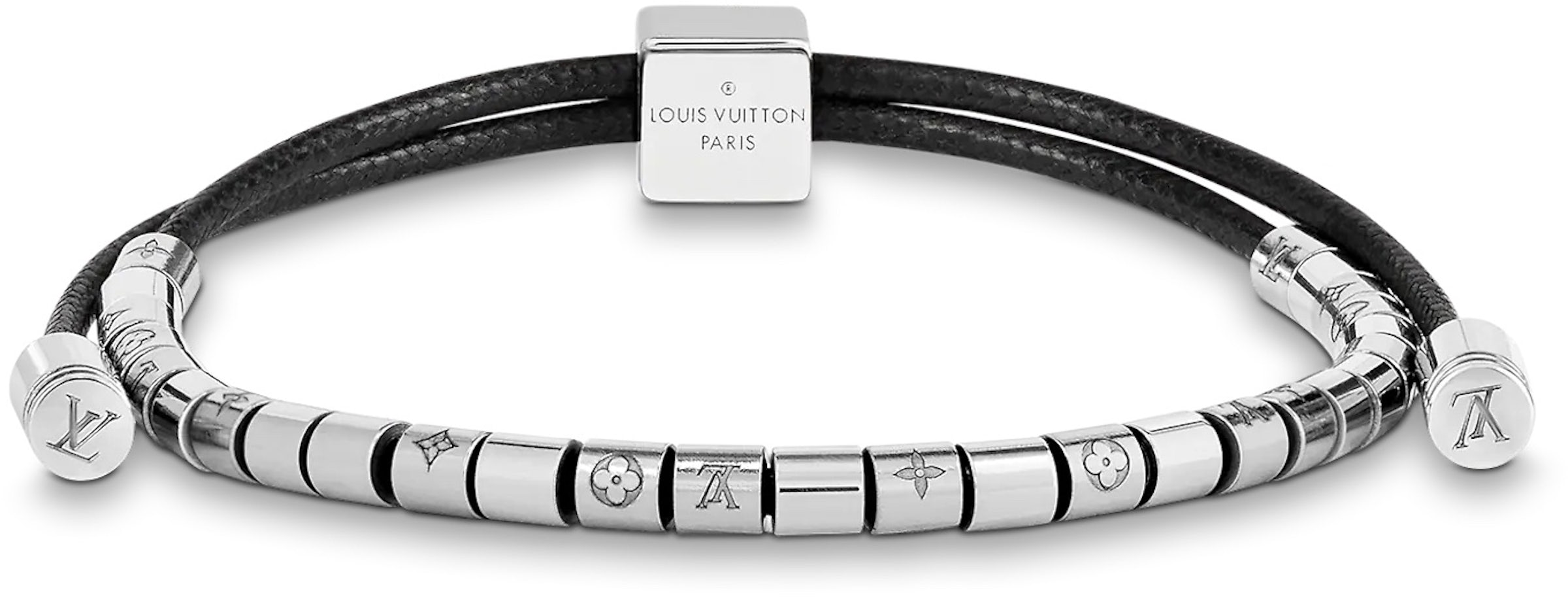 Louis Vuitton LV Paradise Bracelet Black/Silver in Silver Metal/Cotton with  Silver-tone - GB