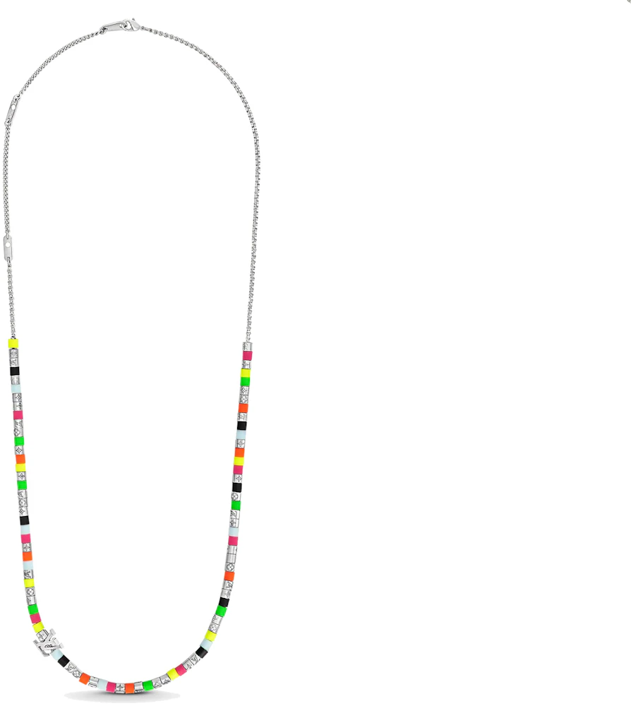 Louis Vuitton Paradise Chain Necklace Silvery Multiple colors Steel Ceramic  Glass ref.758845 - Joli Closet