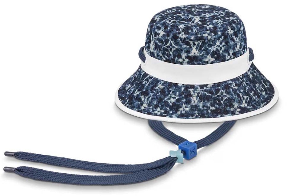 Louis Vuitton LV Play Monogram Pointillism Bucket Hat Blue in Cotton - GB