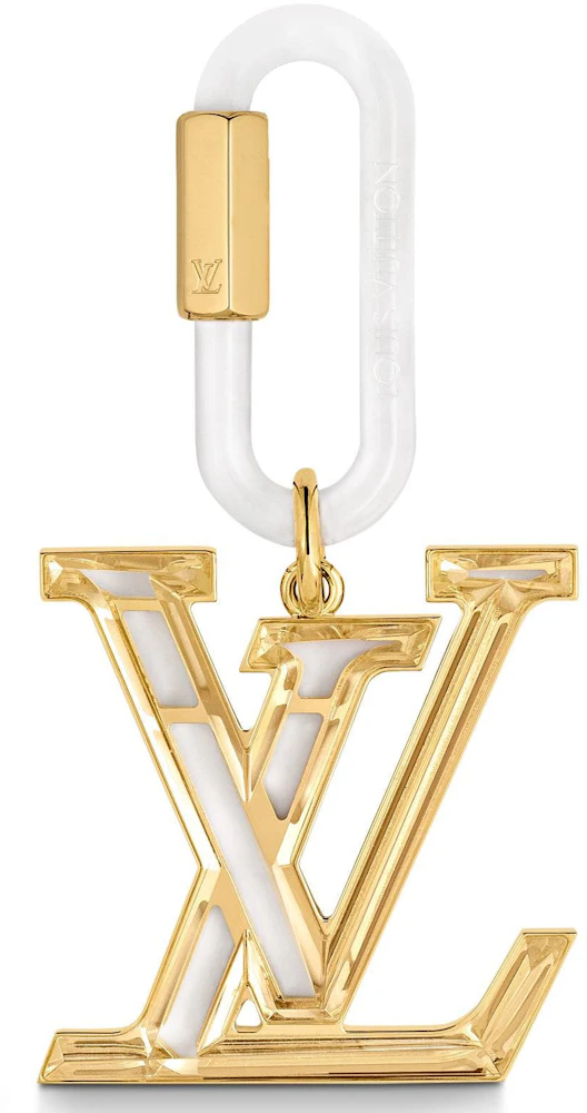 Louis Vuitton LV Prism ID Holder Bag Charm and Key Holder, White