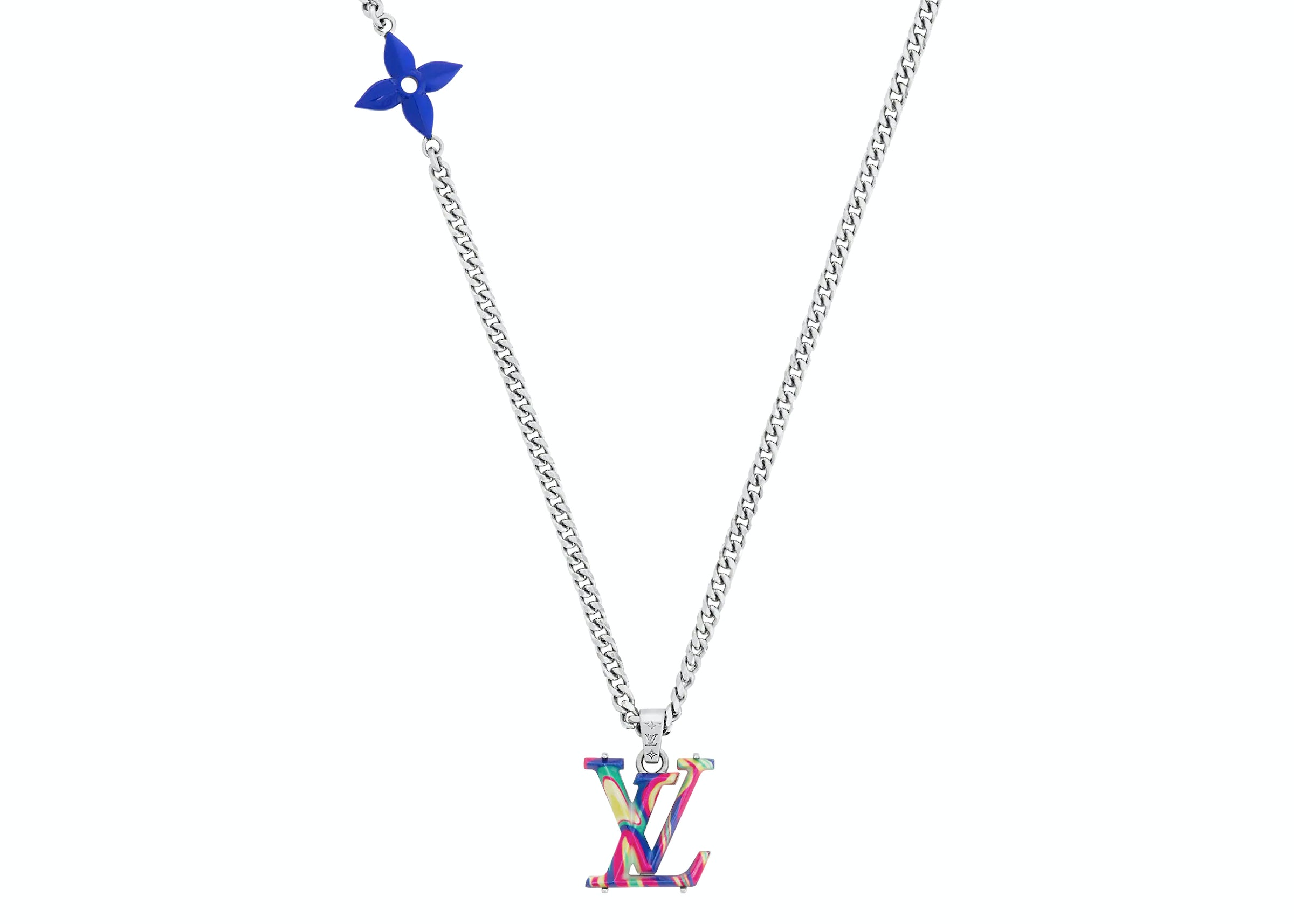 LV Chain Necklace - Luxury S00 Blue