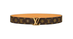Louis Vuitton LV Pyramide This Is Not MNG 40MM Reversible Belt Blurry Monogram Brown