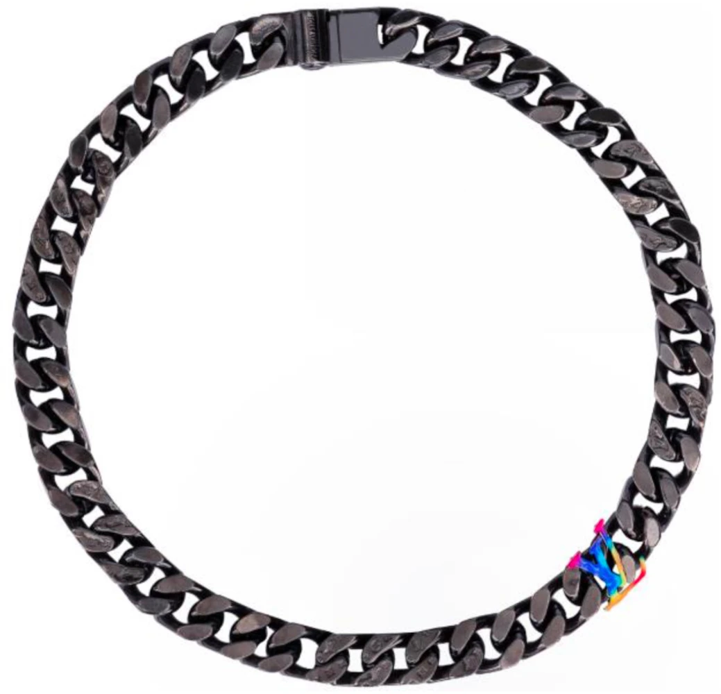 Louis Vuitton LV Rainbow Chain Necklace Ruthenium