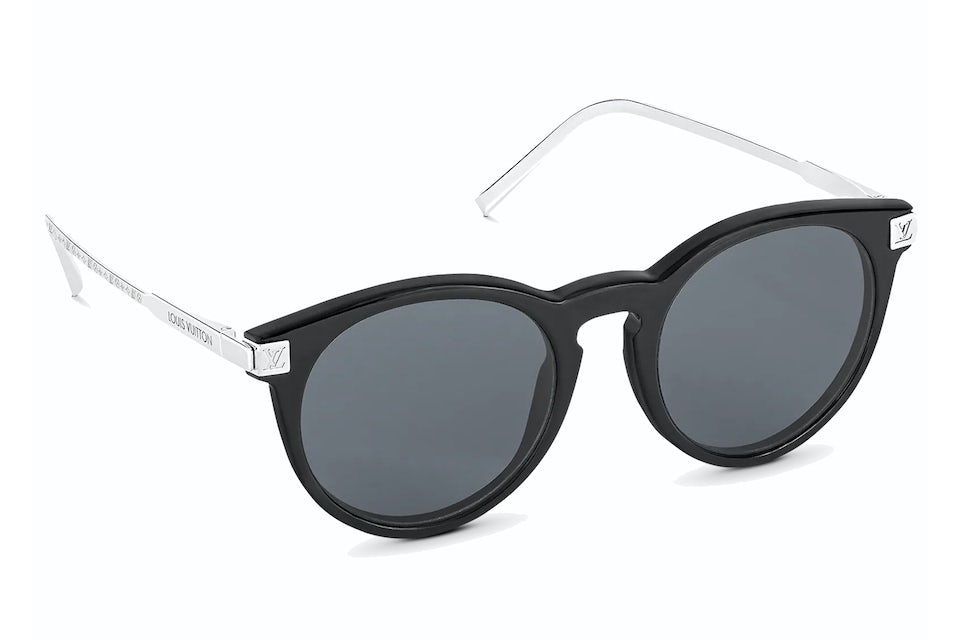 eksplicit Ægte kvarter Louis Vuitton LV Rise Round Sunglasses Black/Silver in Acetate - US