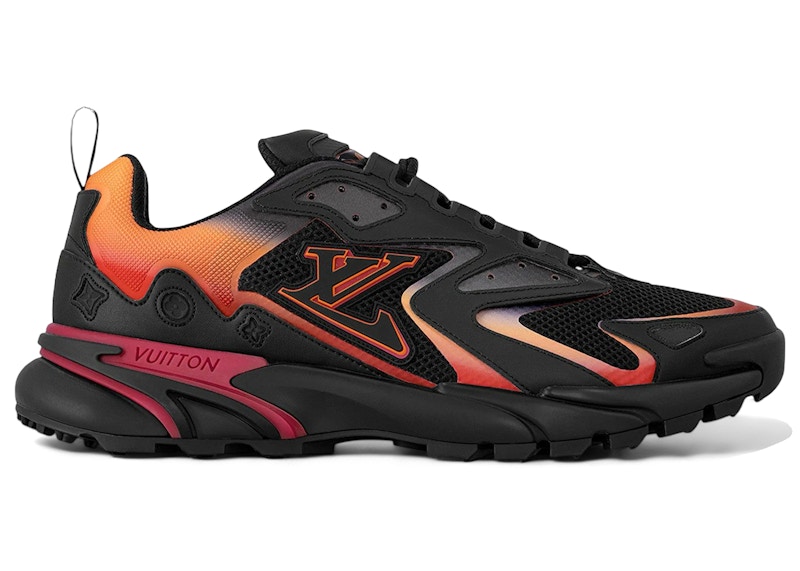 Men's Louis Vuitton LV Runner Tatic Sneakers in Black/Orange/Red