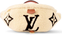 LOUIS VUITTON Monogram Teddy Bum Bag Waist Bag Fur Beige M55425 LV