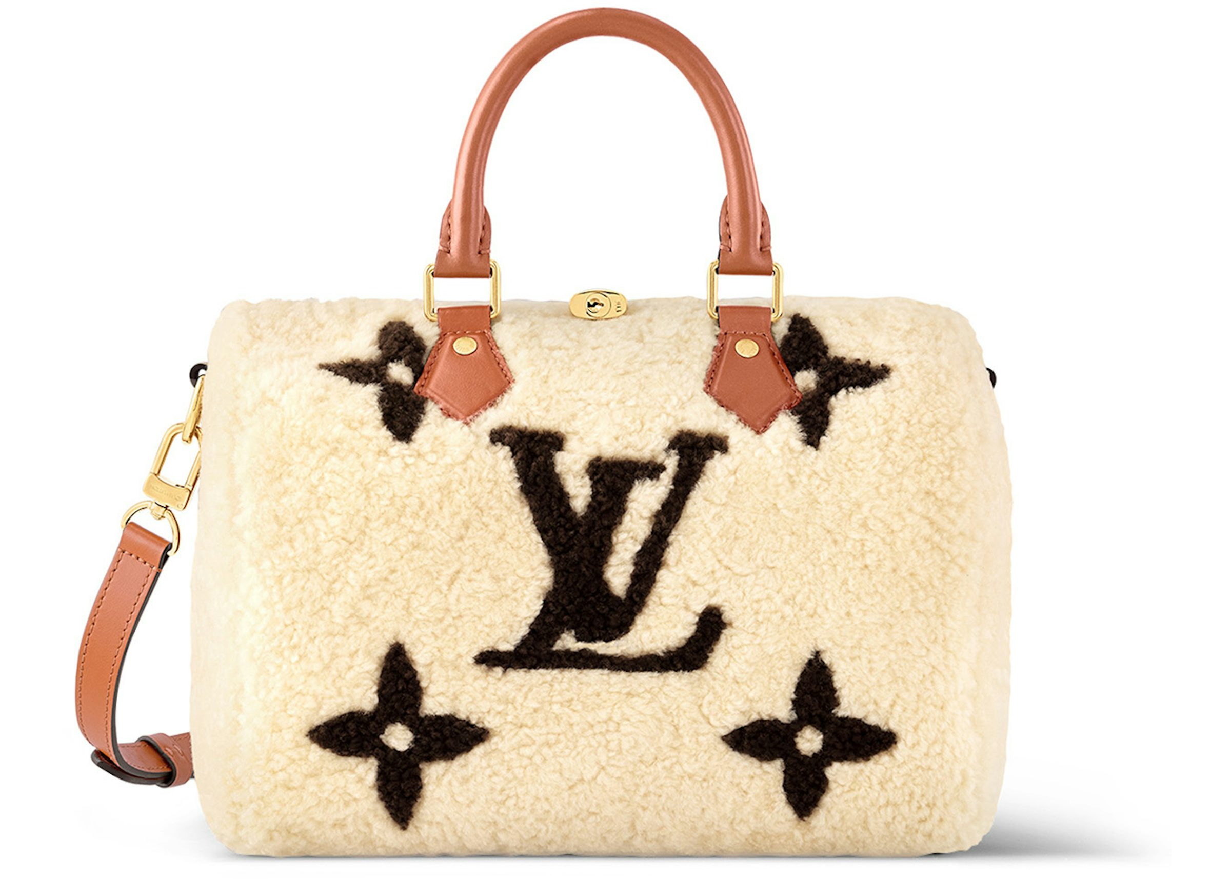 Louis Vuitton LV SKI Speedy Bandouliere 25 Cream/Brown in