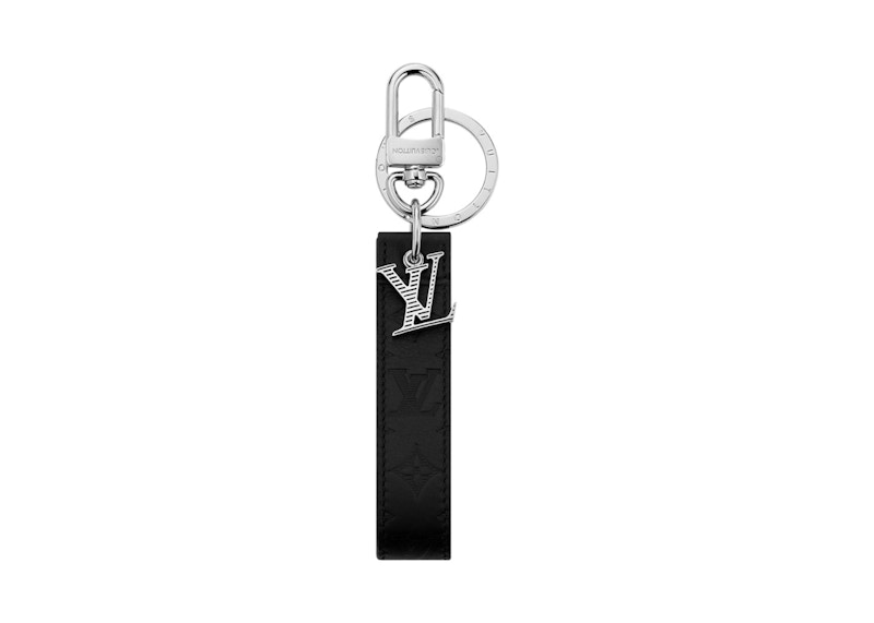 Pre-owned Louis Vuitton Lv Shadow Dragonne Key Holder And Bag Charm In Gold