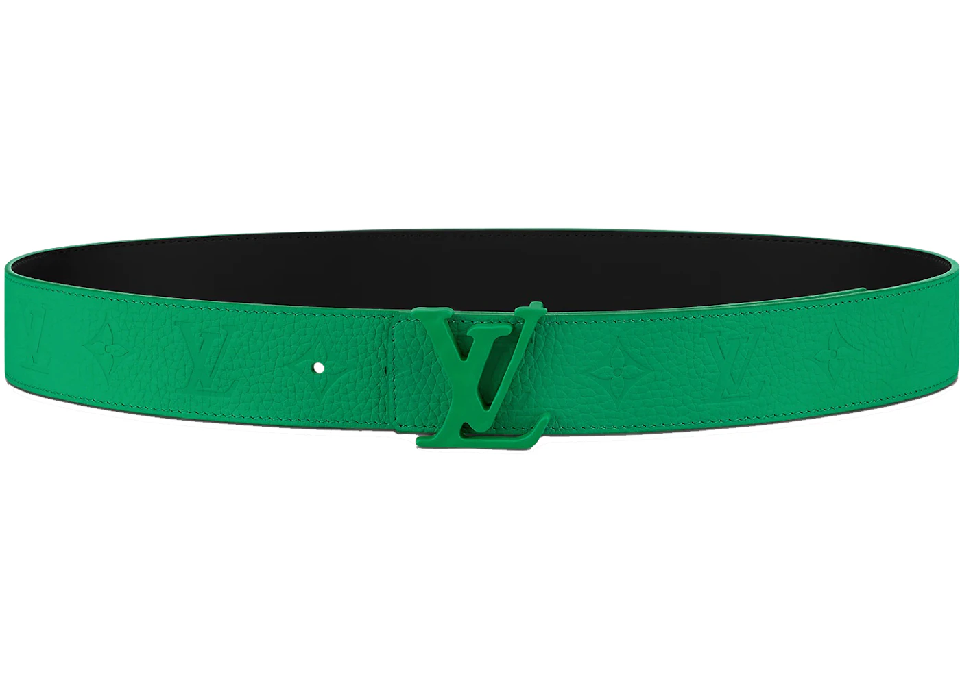 Louis Vuitton LV Shape 40MM Reversible Belt Green in Taurillon