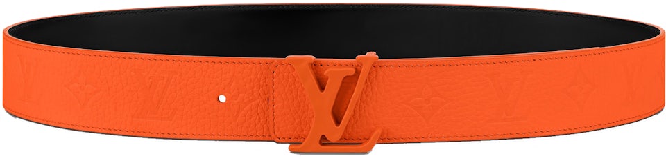 Louis Vuitton LV Shape 40MM Reversible Belt Orange in Taurillon Calfskin  Leather - US