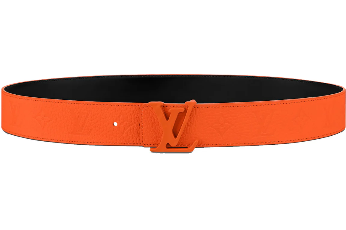 Louis Vuitton LV Shape 40MM Reversible Belt Orange in Taurillon