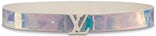 Virgil Abloh LV Shape PVC Holographic Prism Monogram 40mm Belt