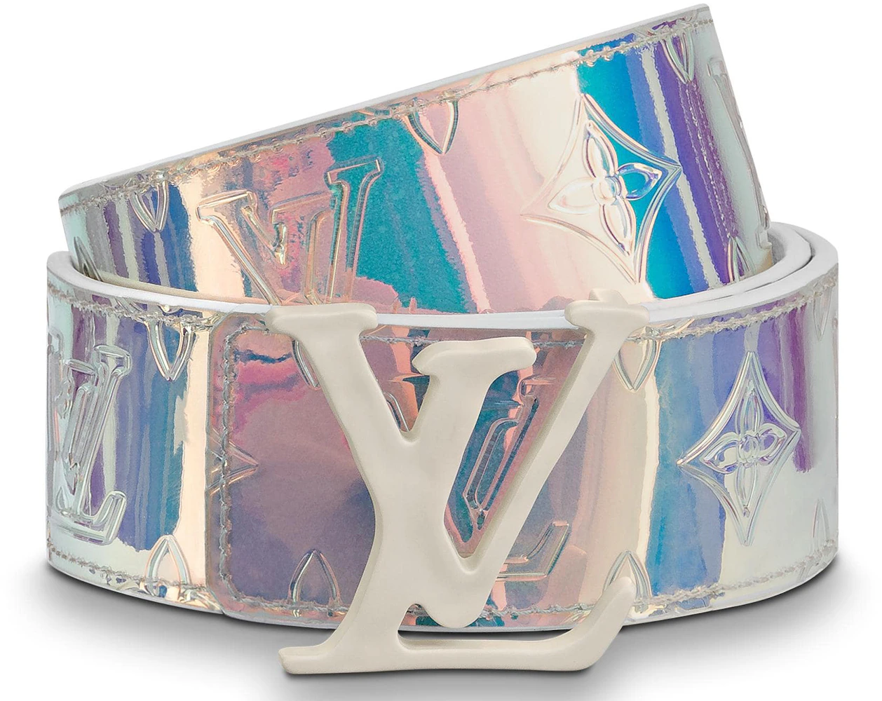 Louis Vuitton LV Shape Belt Monogram 40MM Prism in PVC with White - IT