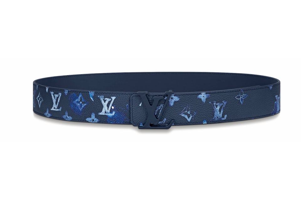 Louis Vuitton LV Initiales 40mm Reversible Belt, Blue, 100