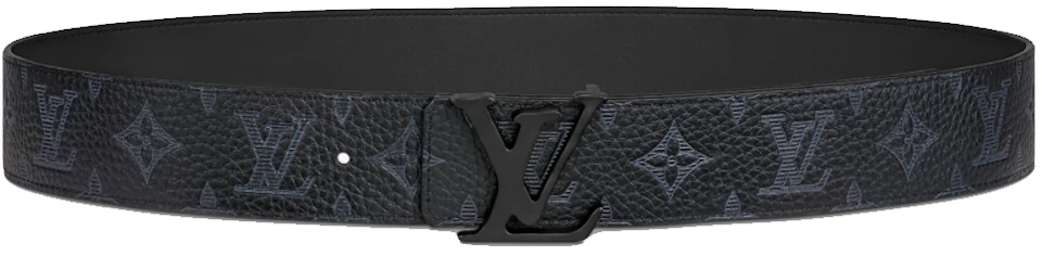 Mentor enkelt eksplicit Louis Vuitton LV Shape Taurillon Shadow 40MM Reversible Belt in  Taurillon/Calf Leather with Black-tone