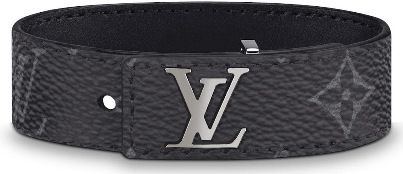 Louis Vuitton LV Slim Bracelet Monogram Eclipse Black in Coated Canvas ...