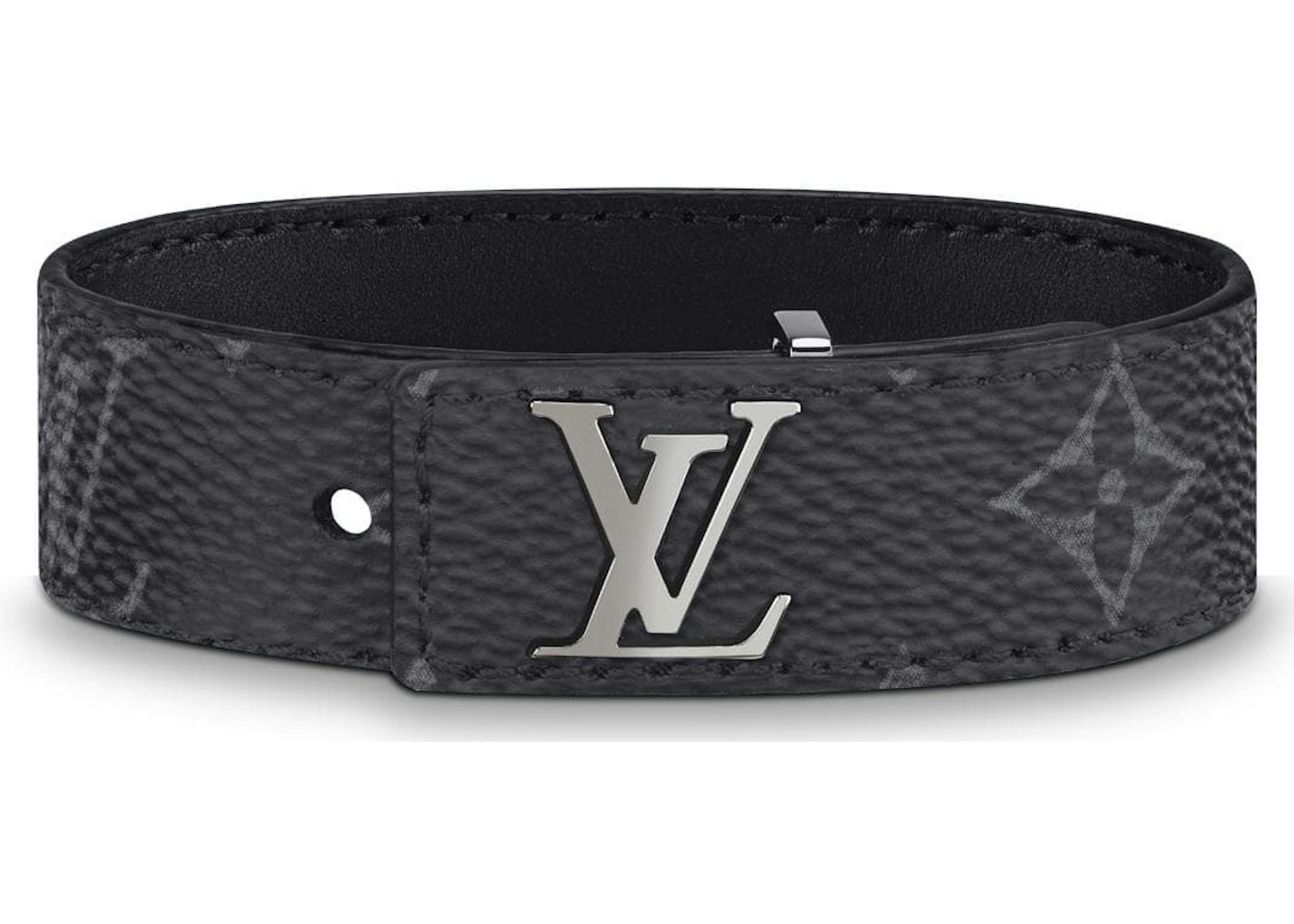 Louis Vuitton Monogram Hockenheim Bracelet, Black, 19