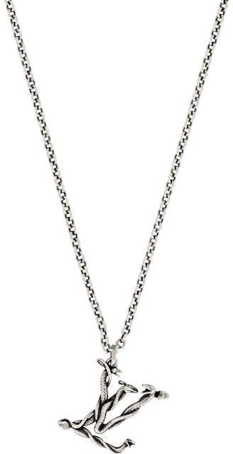 Louis Vuitton LV Snake Pendant Necklace Aged Silver in Metal with Aged  Silver-tone - US