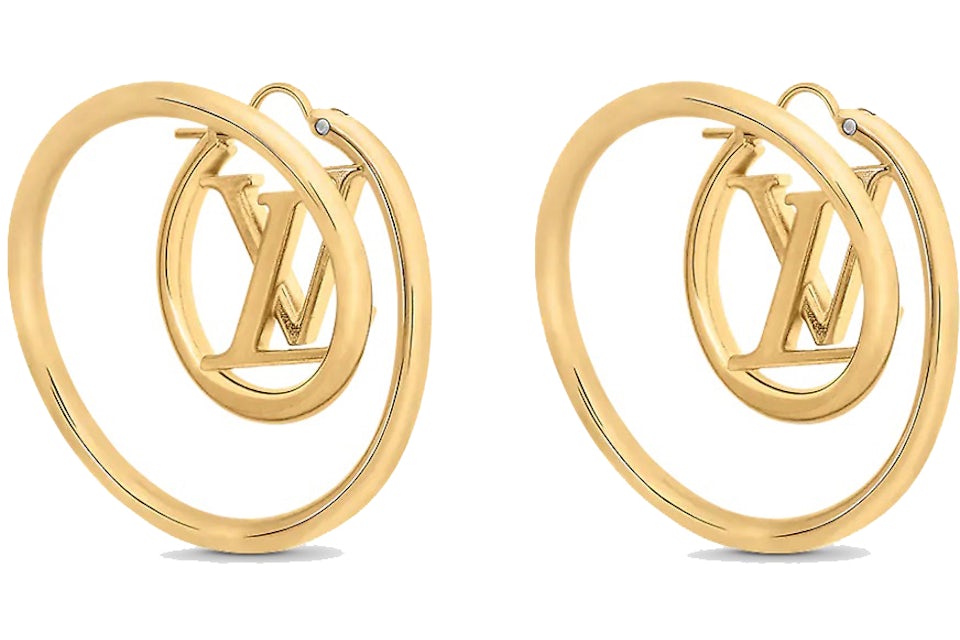 Louis Vuitton Louise Hoop Earrings Gold