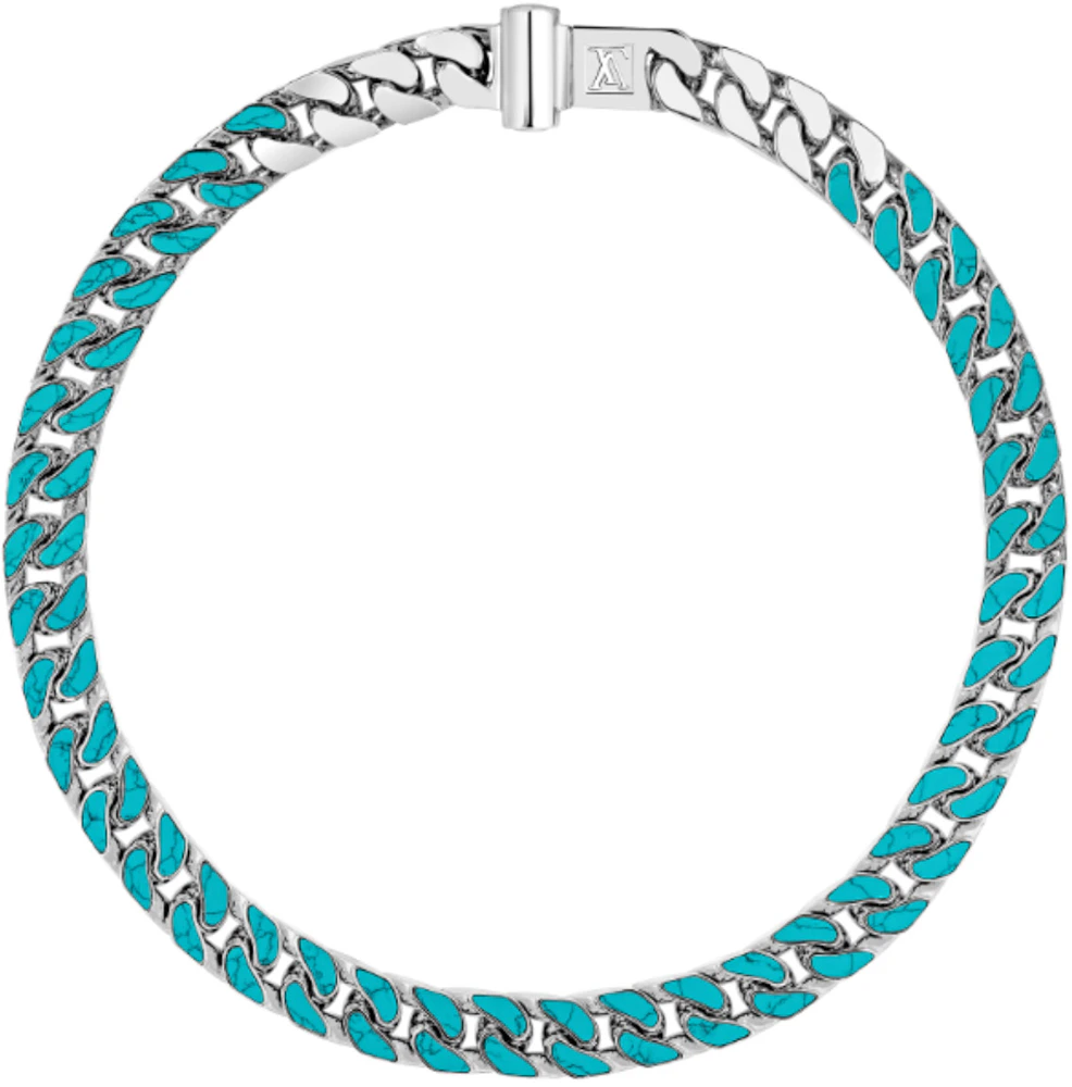 Louis Vuitton Sotoire Veil Ankhlusion M65544 Blue Stone Necklace 0219