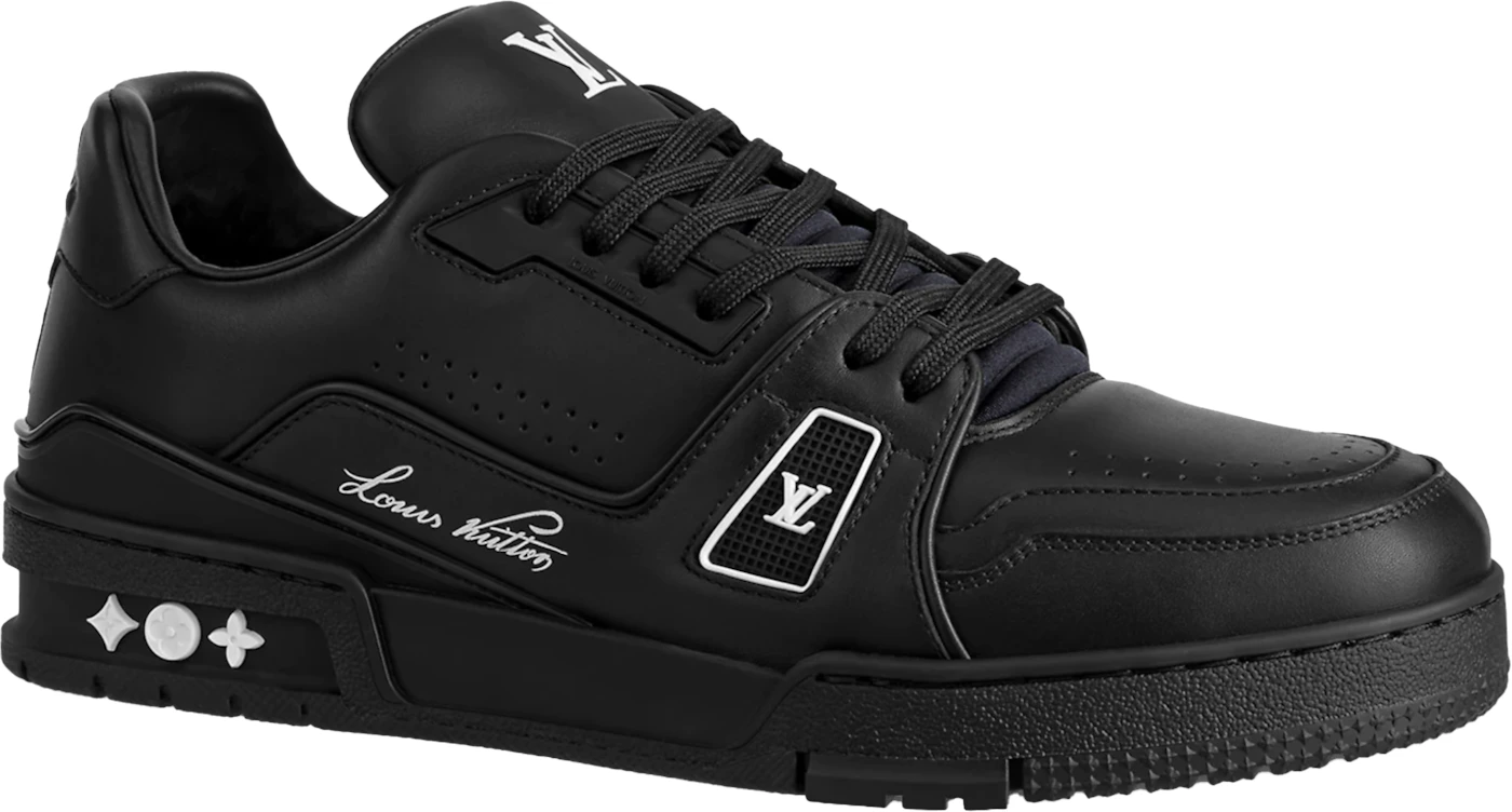 Louis Vuitton LV TRAINER sneakers Black Leather ref.712519 - Joli Closet