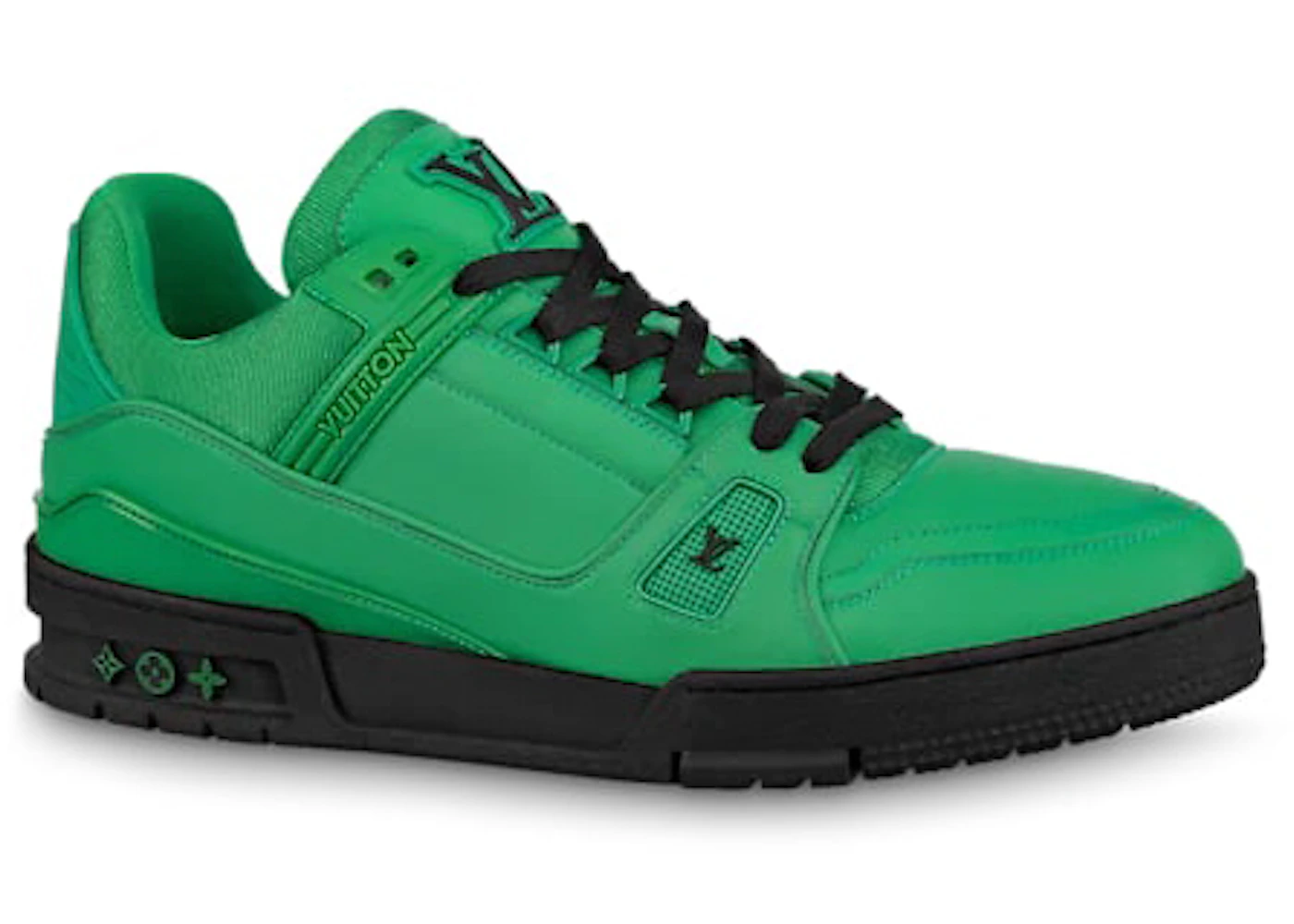 Louis Vuitton Black/Green Leather and Nylon Fastlane Sneakers Size 41 Louis  Vuitton