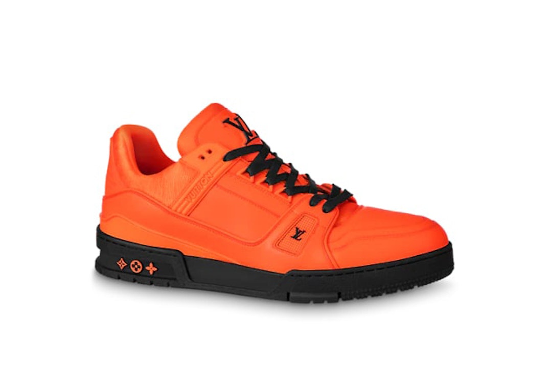 Pre-owned Louis Vuitton Lv Trainer Orange Black In Orange/black