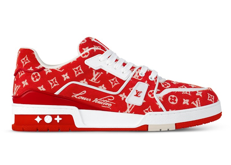Louis Vuitton LV Trainer Red Monogram Textile