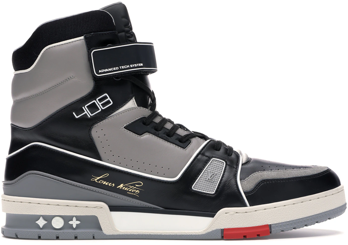 Louis Vuitton LV Trainer Sneaker Boot High Black Grey Men's - 1A54IS - US