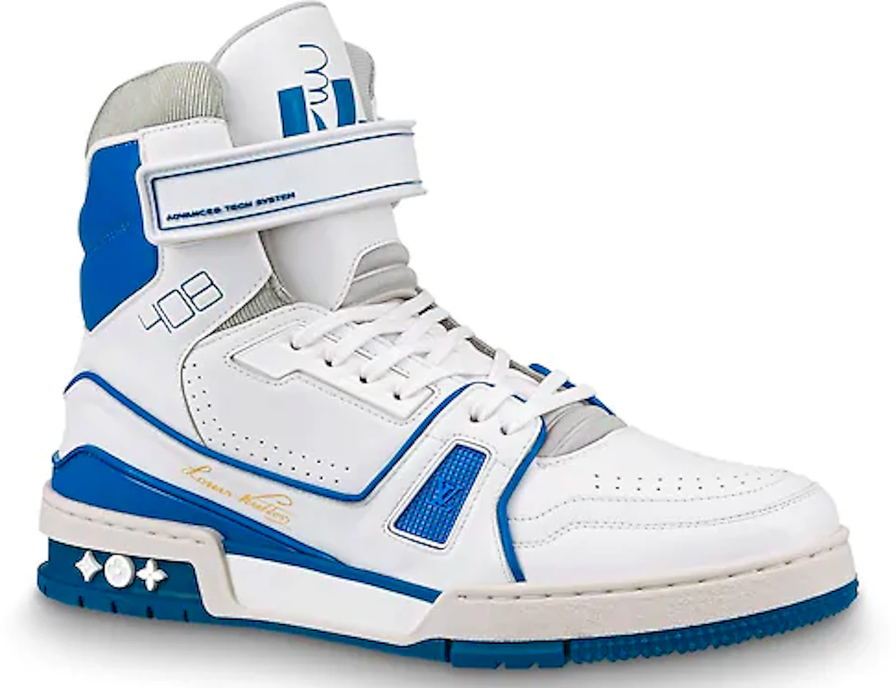 Louis Vuitton LV Trainer Sneaker Boot High White Blue Men's - 1A54JA - US