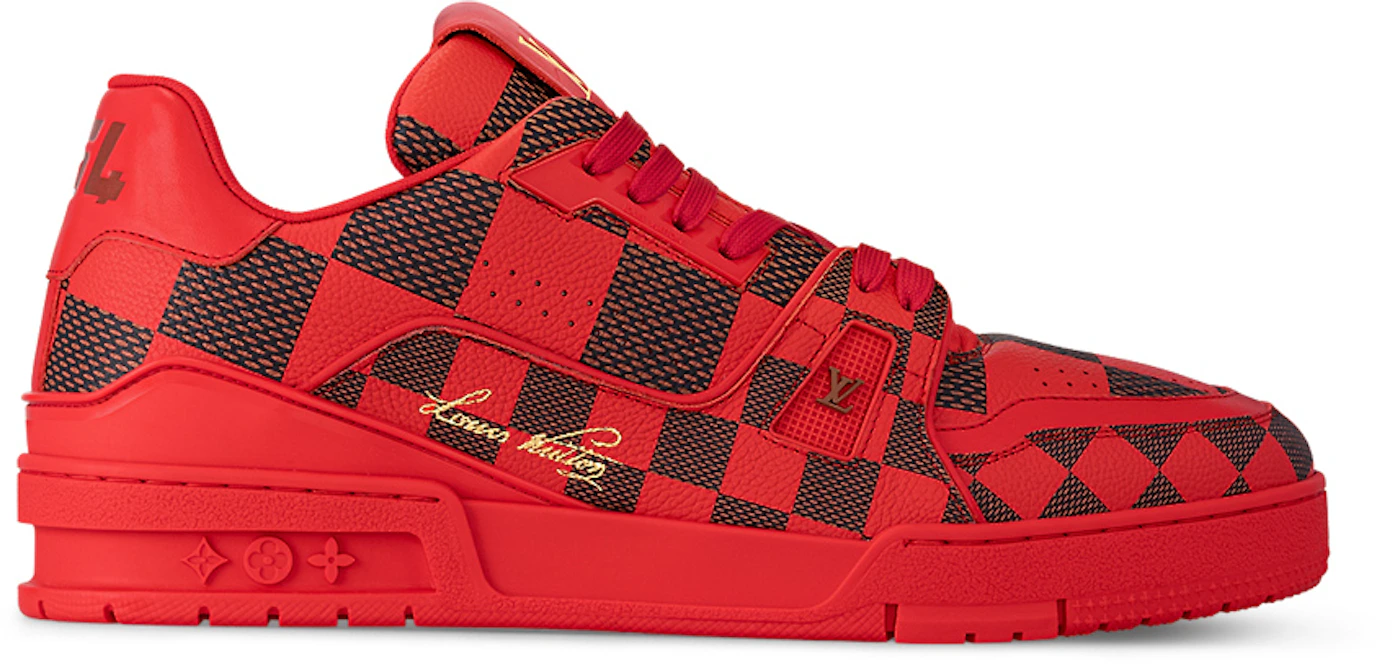 Louis Vuitton LV Trainer Sneaker Damier Pop Red Men's - 1ACN44 - US