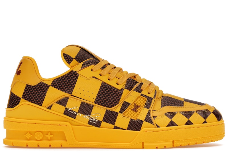 Louis Vuitton LV Trainer Sneaker Damier Pop Yellow Men's - 1ACN4J - US