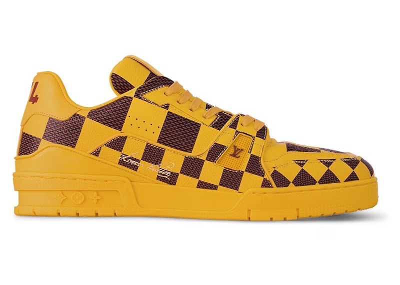 Louis vuitton cheap yellow checkered vans