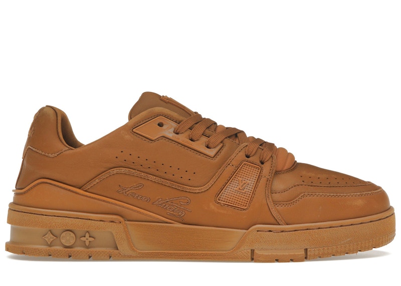 Pre-owned Louis Vuitton Men's Lv Trainer Vintage Sneakers In Cognac Brown