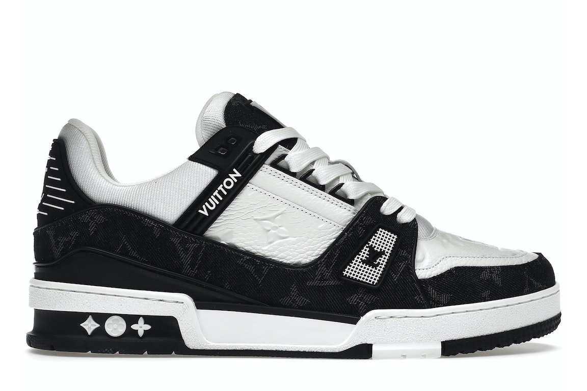 Pre-owned Louis Vuitton Lv Trainer White Black White In White/black/white