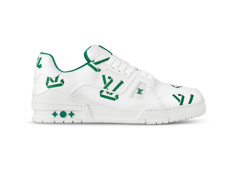 Louis Vuitton LV Trainer White Green Recycled Men's - 1AAGXF - US