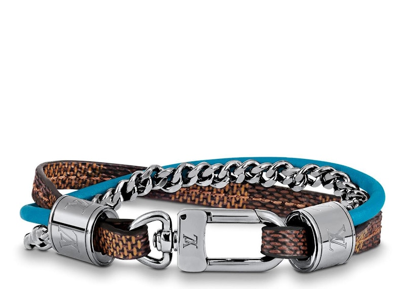 Louis Vuitton LV Treble Bracelet Damier Ebene Turquoise in Coated