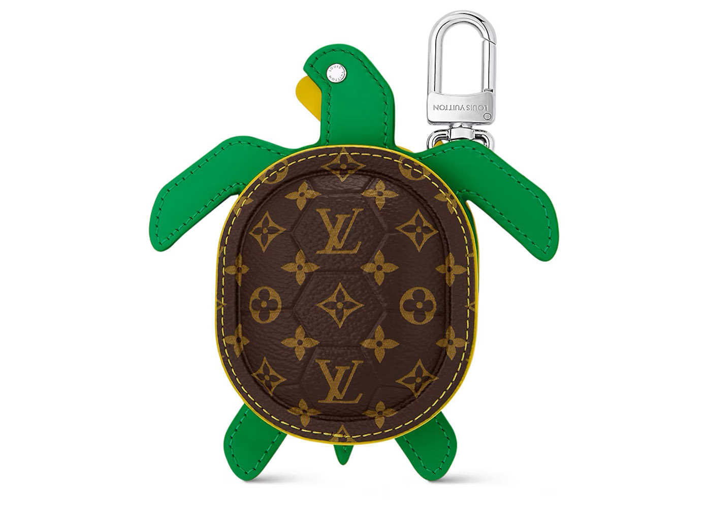 Louis Vuitton LV Turtle Pouch Bag Charm Brown in Coated Canvas with  Silver-tone - US