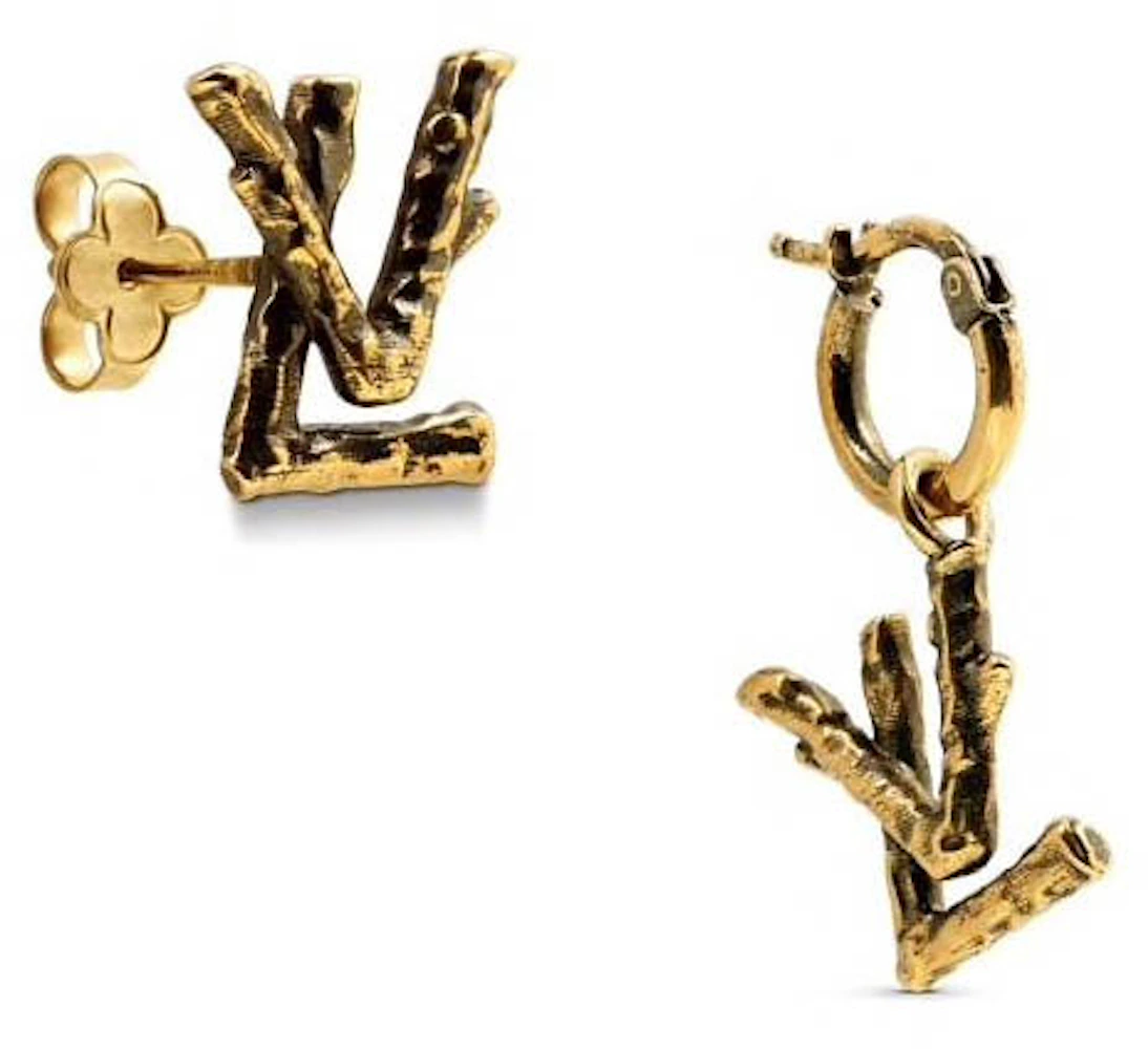 Louis Vuitton LV Eclipse Bague Golden Metal. Size S