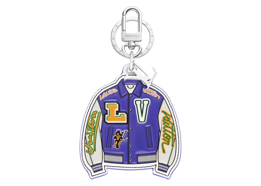 Pre-owned Louis Vuitton Lv Varsity Jacket Illustre Bag Charm Keyholder Multicolor
