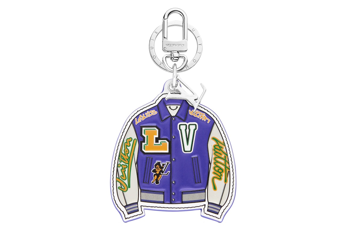 Pre-owned Louis Vuitton Lv Varsity Jacket Illustre Bag Charm Keyholder Multicolor