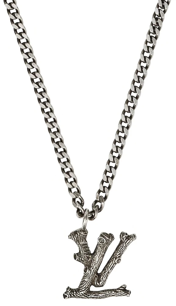 Louis Vuitton LV Wood Necklace Aged Silver in Aged Silver with Aged  Silver-tone - GB