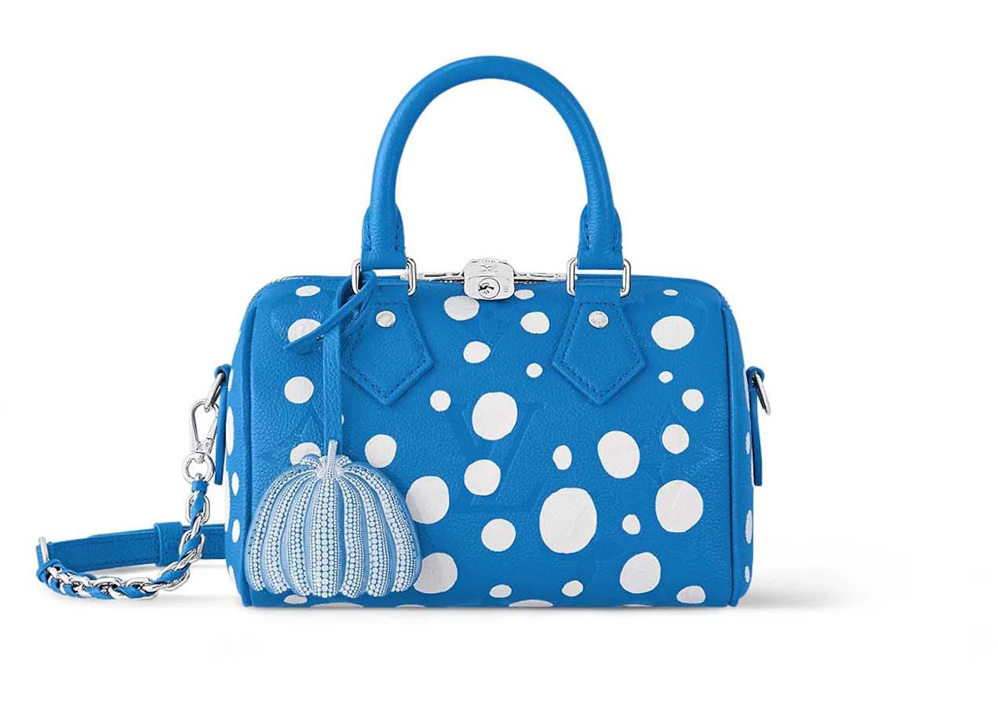 Louis Vuitton LV x KY Speedy Bandouliere 20 Blue/White in Embossed Grained  Monogram Empreinte Cowhide Leather with Silver-tone - US