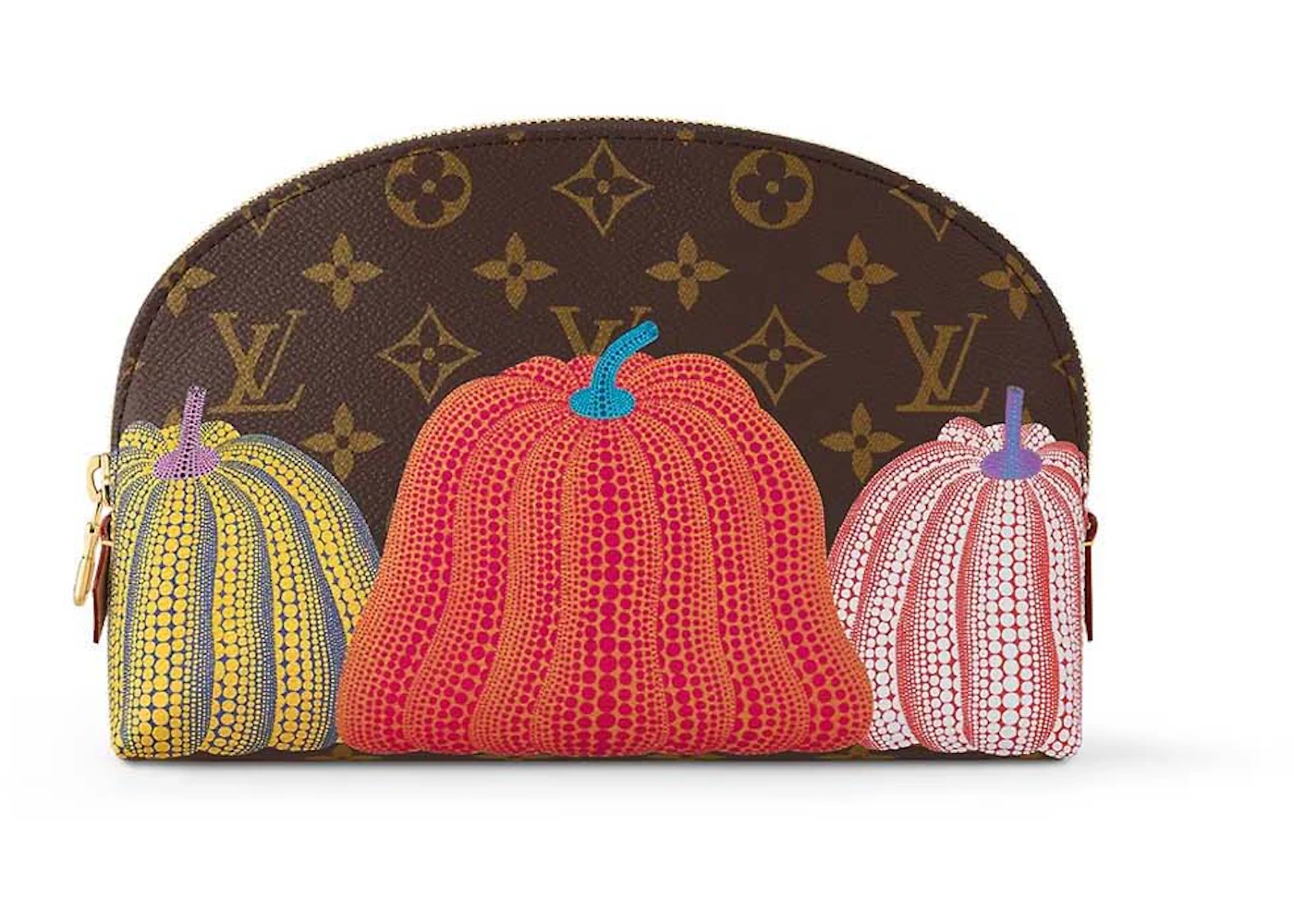 Louis Vuitton LV x YK Cosmetic Pouch Pumpkin Print in Monogram Coated  Canvas with Gold-tone - US
