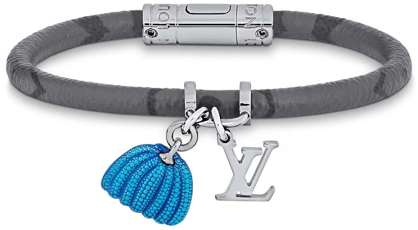Louis Vuitton LV x YK Hang It Bracelet Turquoise Monogram Canvas. Size 21