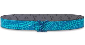 Louis Vuitton LV Initiales Reversible Belt Damier Cobalt and Leather Wide  Blue 1363924