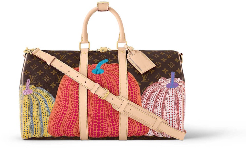 Louis Vuitton LV x YK Keepall 45 Pumpkin Print in Monogram Coated Canvas  with Gold-tone - US