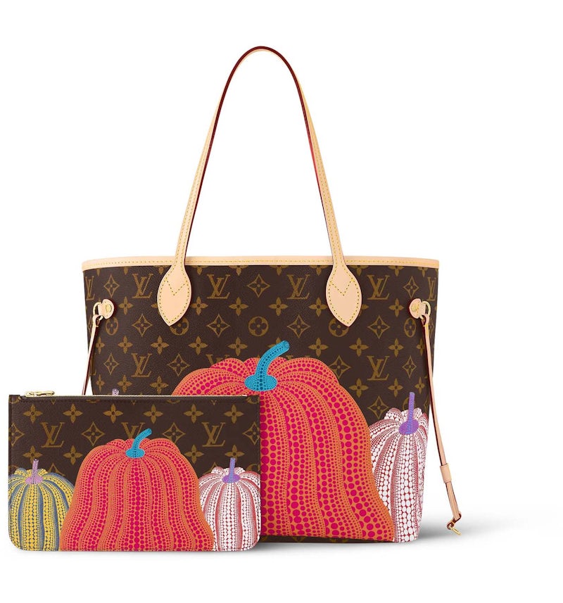 Louis Vuitton LV x YK Neverfull MM Kürbis Print in Monogram Coated
