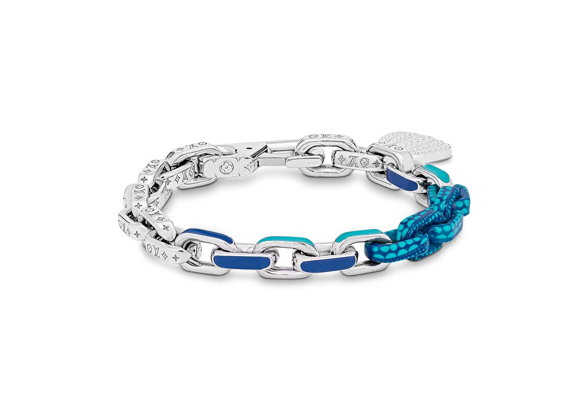 LOUIS VUITTON Metal Signature Chain Bracelet Rainbow 1188415 | FASHIONPHILE