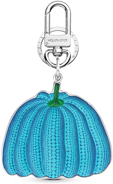 Louis Vuitton LV x YK Pumpkin Key Holder & Bag Charm Blue in Leather with  Silver-tone - US